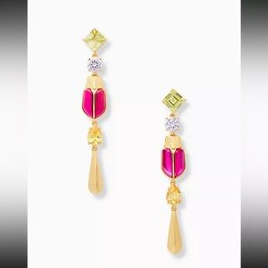 KATE SPADE Love Bugs Beetle Linear Earrings